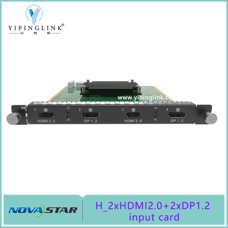Novastar H_2xHDMI2.0+2xDP1.2 Input Card for the H2 H5 H9 H15 H20 Video Wall Splicer for the Big LED Display
Novastar H_2xHDMI2.0+2xDP1.2 Input Card for the H2 H5 H9 H15 H20 Video Wall Splicer for the Big LED Display