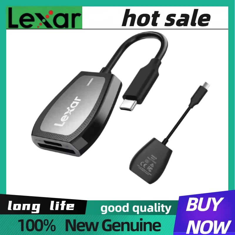 Lexar Professional Up To 312MB/s Read Dual-Slot USB 3.2 Type-C Reader Supports SD microSD UHS-II Cards Laptop Desktop Compatible
Lexar Professional Up To 312MB/s Read Dual-Slot USB 3.2 Type-C Reader Supports SD microSD UHS-II Cards Laptop Desktop Compatible
