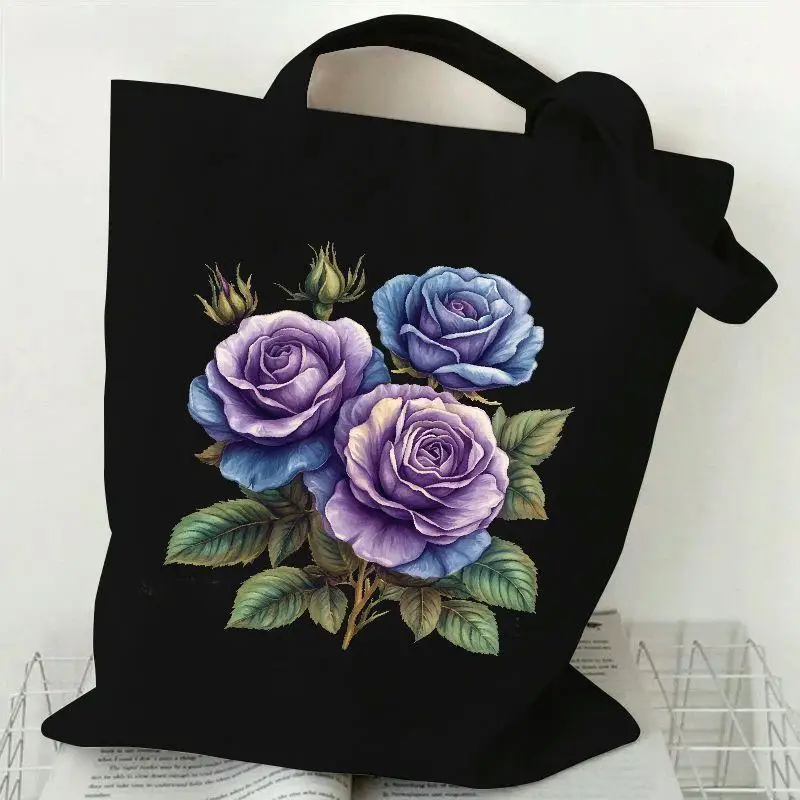 Purple Roses Design Canvas Bag Large Capacity Canvas Shoulder Bag Women Shopping Bag Student Bag
Purple Roses Design Canvas Bag Large Capacity Canvas Shoulder Bag Women Shopping Bag Student Bag