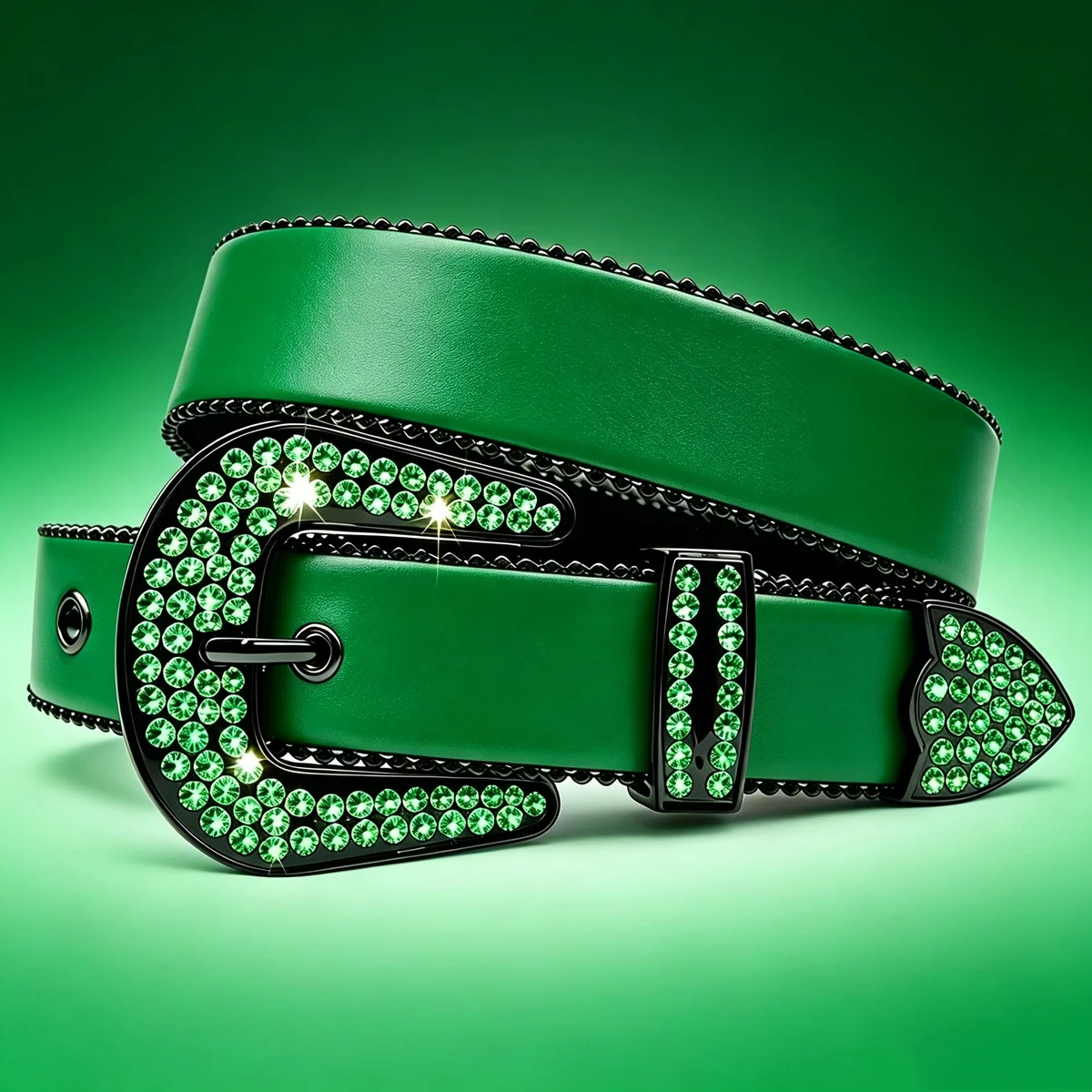 Hip-Hop Trendy Green Printed Rhinestone Belt, Street-Style Cool Solid Color Printed Belt, Unisex, Adjustable Pin Buckle, Perfect for Jeans, Casual Wear, and Street Fashion, Decorative Accessory for Jeans and Dresses, Versatile for Commuting and Casual Out
Hip-Hop Trendy Green Printed Rhinestone Belt, Street-Style Cool Solid Color Printed Belt, Unisex, Adjustable Pin Buckle, Perfect for Jeans, Casual Wear, and Street Fashion, Decorative Accessory for Jeans and Dresses, Versatile for Commuting and Casual Out