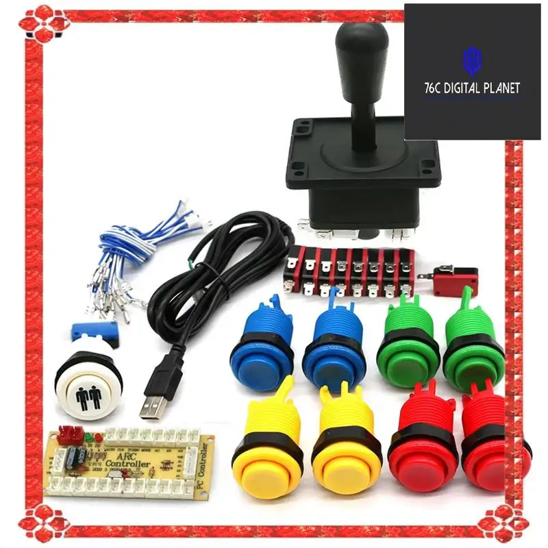 Arcade Game DIY Kit Zero Delay USB Board Controller For Pc Raspberry Pi US Style Joystick Happ Push Button Player Part
Arcade Game DIY Kit Zero Delay USB Board Controller For Pc Raspberry Pi US Style Joystick Happ Push Button Player Part