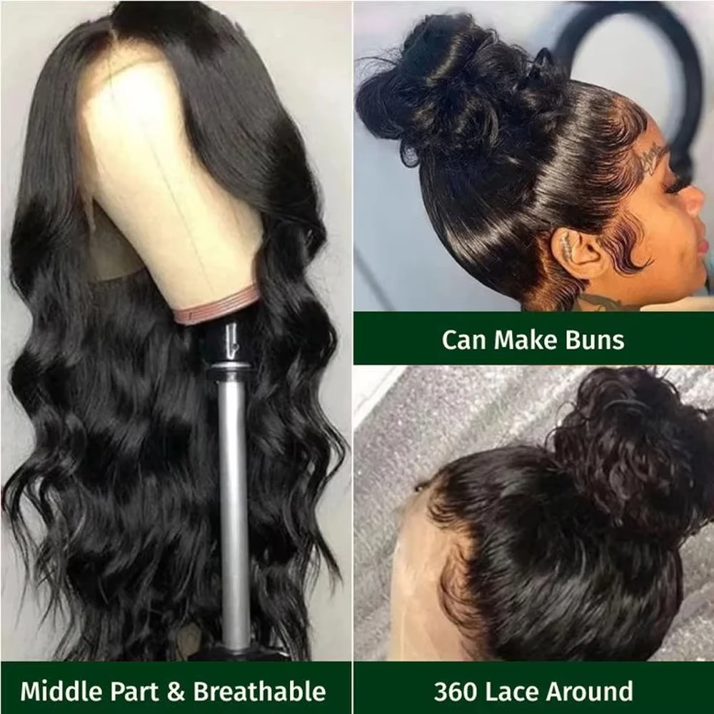 13x4 Lace Frontal Wig Brazilian Body Wave 13x6 Transparent Lace Front Human Hair Wigs Pre Plucked 360 Lace For Women
13x4 Lace Frontal Wig Brazilian Body Wave 13x6 Transparent Lace Front Human Hair Wigs Pre Plucked 360 Lace For Women
