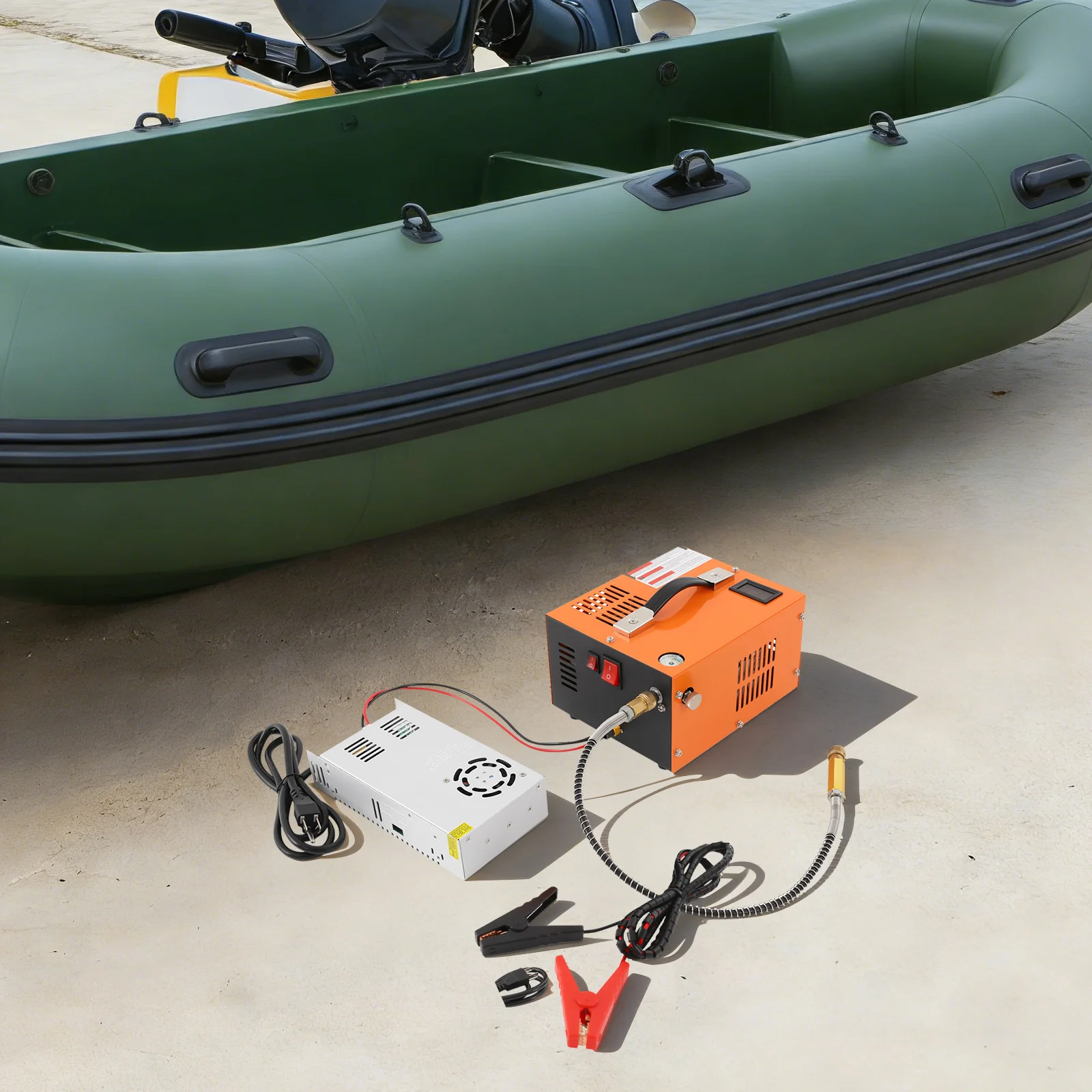 Air Compressor, High Pressure 12V Air Compressor Pump &110V Transformer, 4500 PSI for PCP Air Rifle Paintball Tank Tire Inflator
Air Compressor, High Pressure 12V Air Compressor Pump &110V Transformer, 4500 PSI for PCP Air Rifle Paintball Tank Tire Inflator