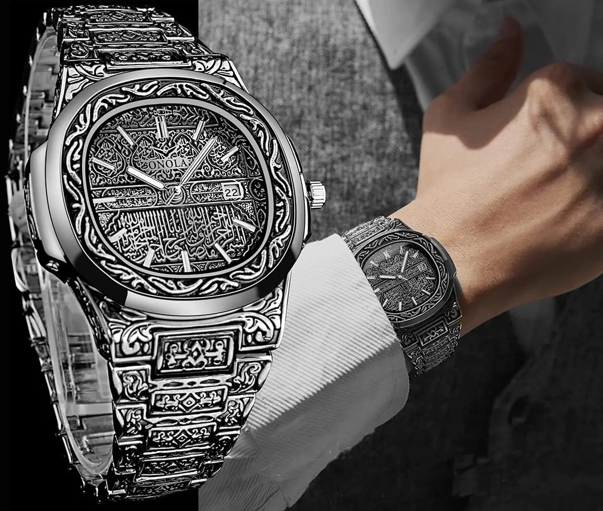 Lunervia Store Retro Watches for Men Quartz Watches Tattoo Pattern Carved Stainless Steel Bracelet Waterproof Wrist Watch
Lunervia Store Retro Watches for Men Quartz Watches Tattoo Pattern Carved Stainless Steel Bracelet Waterproof Wrist Watch