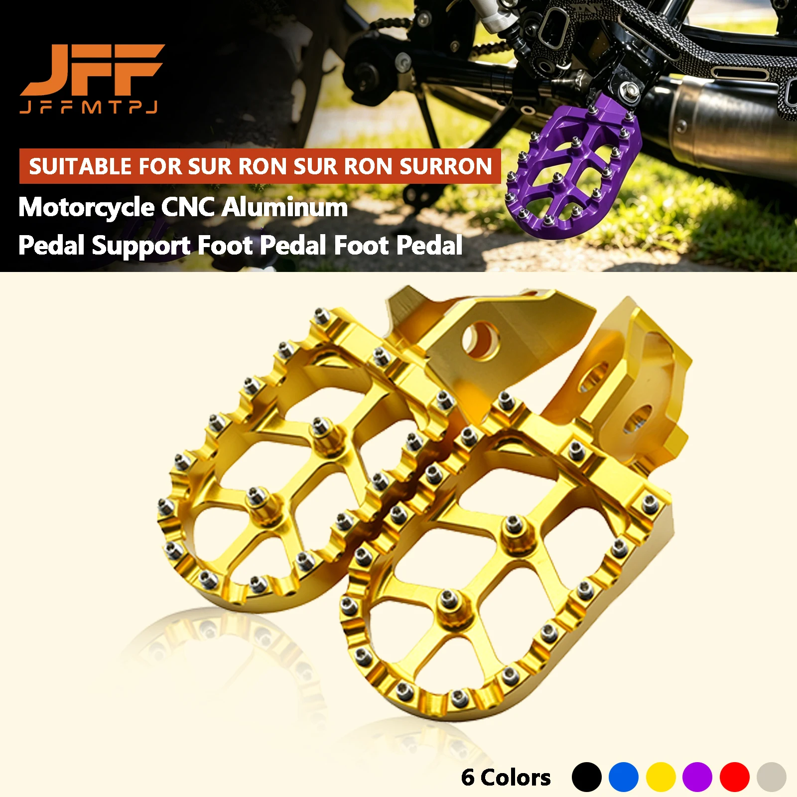 Motorcycle CNC Aluminum Footpegs Bracket Pedals Foot Pegs For Sur Ron Sur-Ron Surron Ultra Bee UB Electric Motocross Bike
Motorcycle CNC Aluminum Footpegs Bracket Pedals Foot Pegs For Sur Ron Sur-Ron Surron Ultra Bee UB Electric Motocross Bike