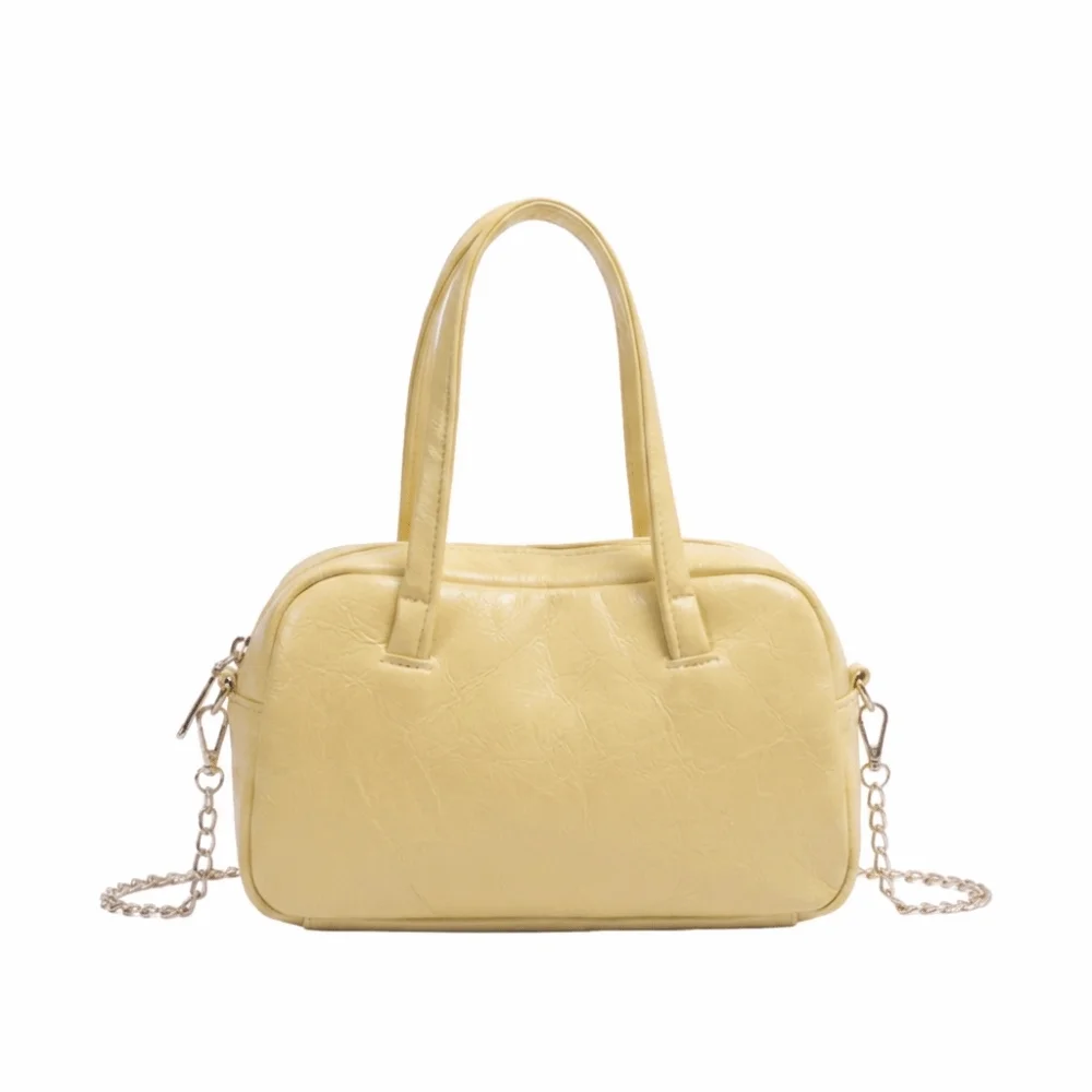 Metallic Faux Leather Boston Bag Mini Size Double Top Handle Crossbody Bag Solid Color Detachable Chain Strap Handbag Date Night
Metallic Faux Leather Boston Bag Mini Size Double Top Handle Crossbody Bag Solid Color Detachable Chain Strap Handbag Date Night