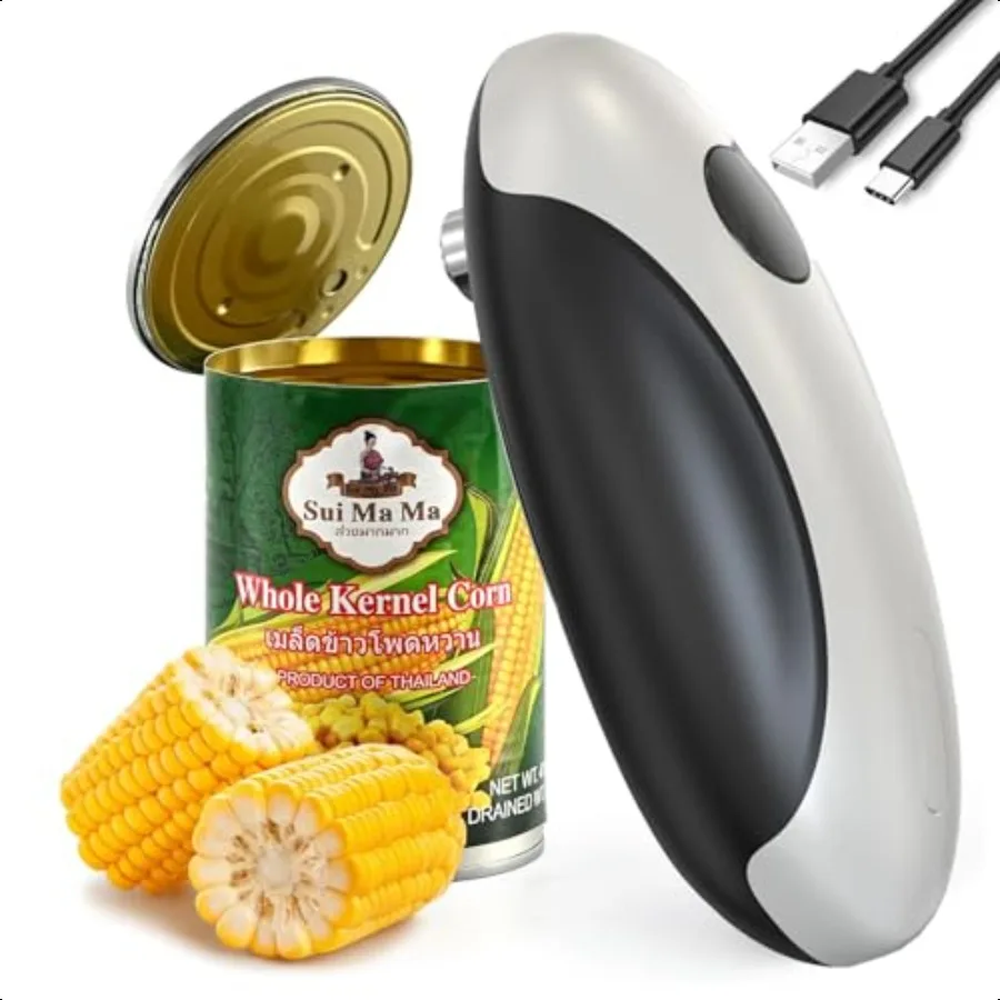Electric Can Opener One Touch Rechargeable Can Opener Electric with Smooth Edges Handfree Automatic Can Opener for Almost Any S
Electric Can Opener One Touch Rechargeable Can Opener Electric with Smooth Edges Handfree Automatic Can Opener for Almost Any S