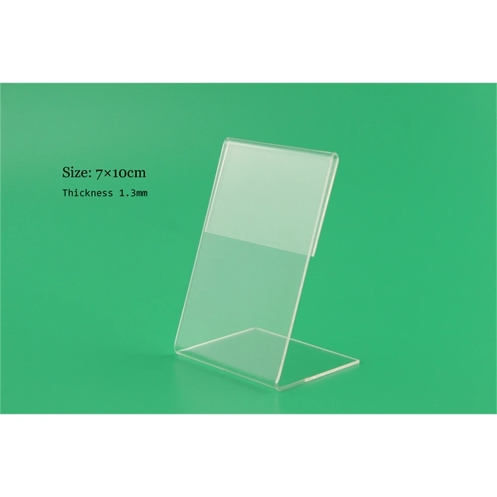 70*100mm 20 Pcs Acrylic Desk Table Tablet Stands Sign Clip Name Card Frame Showing Stand Price Tag List Label Menu Holder Rack
70*100mm 20 Pcs Acrylic Desk Table Tablet Stands Sign Clip Name Card Frame Showing Stand Price Tag List Label Menu Holder Rack