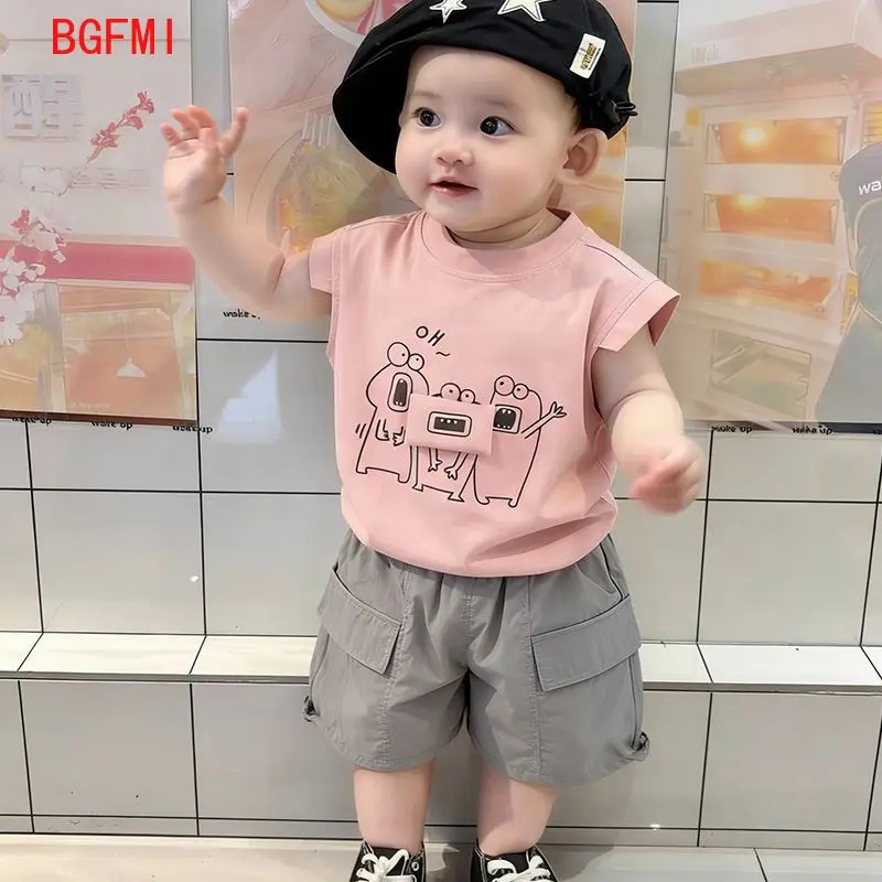 2026 New Summer Vest Overalls Children Clothes Girl Pink Cartoon Sleeveless T-shirt + Shorts 2-piece Set 1-6Y Kids Clothes Boys
2026 New Summer Vest Overalls Children Clothes Girl Pink Cartoon Sleeveless T-shirt + Shorts 2-piece Set 1-6Y Kids Clothes Boys