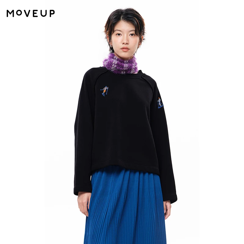 MOVEUP Long Sleeved Round Neck Sweatshirt Loose Winter Raglan Sleeves Skiing Print Office Warm Knit Pullover For Women 3EWD11491
MOVEUP Long Sleeved Round Neck Sweatshirt Loose Winter Raglan Sleeves Skiing Print Office Warm Knit Pullover For Women 3EWD11491