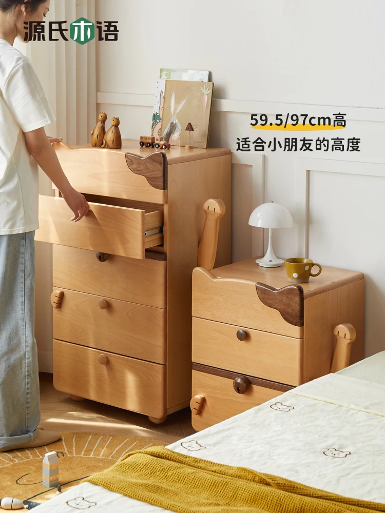 Children's chest solid wood bedroom cabinet locker household bedside table drawer type
Children's chest solid wood bedroom cabinet locker household bedside table drawer type