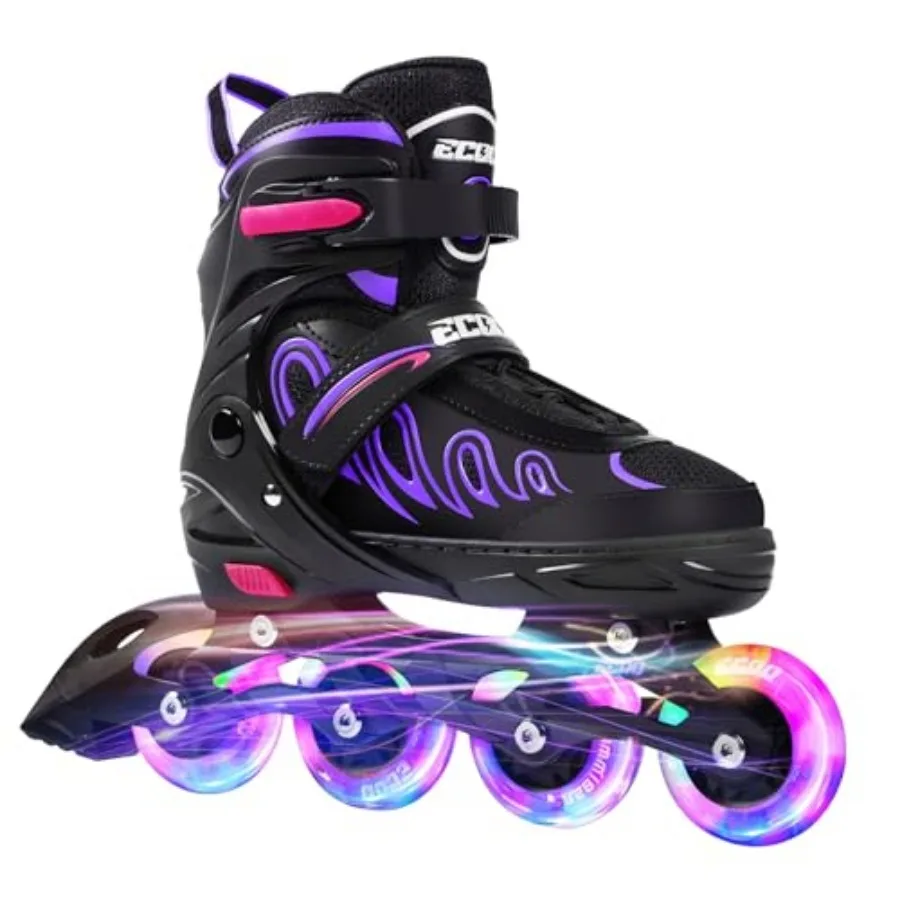 Inline Skates for Girls and Boys Ages 5-8 8-12 Light up Wheels, Adjustable Size Roller Skates Blades Adult Women Outdoor
Inline Skates for Girls and Boys Ages 5-8 8-12 Light up Wheels, Adjustable Size Roller Skates Blades Adult Women Outdoor