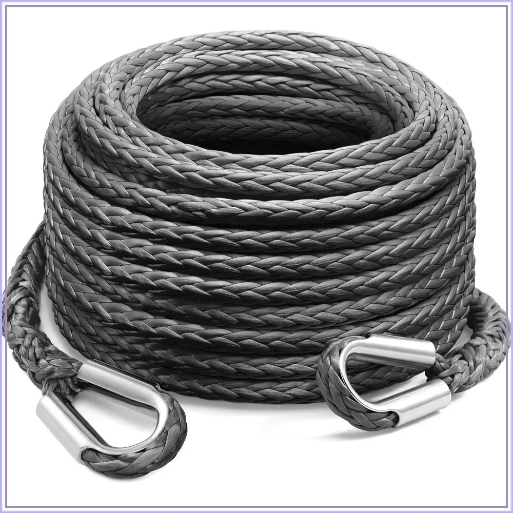 3/8" x 92 Ft Synthetic Winch Extension Rope, 26,500 Lbs Breaking Strength for Off Road ATV UTV Truck
3/8" x 92 Ft Synthetic Winch Extension Rope, 26,500 Lbs Breaking Strength for Off Road ATV UTV Truck