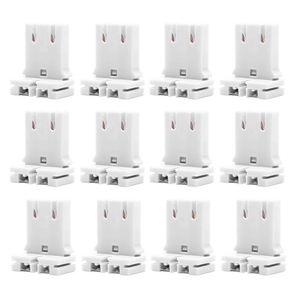 12pcs Plug Play Fluorescent Light Socket Holder T12 Lamp Base Replacement Durable Tube Light Fixture For Wall Home Office Use 
12pcs Plug Play Fluorescent Light Socket Holder T12 Lamp Base Replacement Durable Tube Light Fixture For Wall Home Office Use