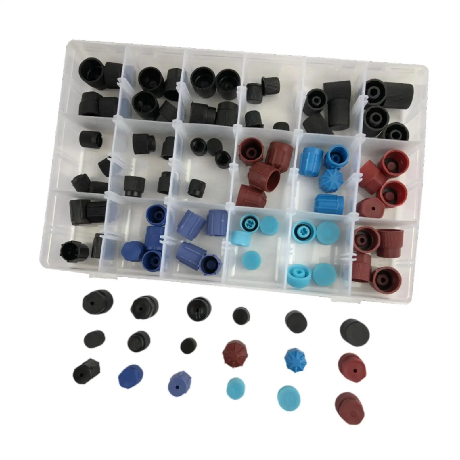 90Pcs Air Conditioning Valve Caps Low Pressure Sturdy Easy to Use Leakproof Professional A/C Cap for Truck Auto Accessories
90Pcs Air Conditioning Valve Caps Low Pressure Sturdy Easy to Use Leakproof Professional A/C Cap for Truck Auto Accessories