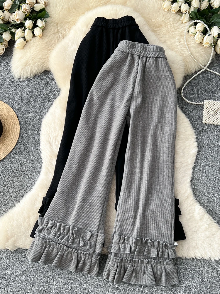 Широкие брюки с высокой талией, женские осенне-зимние винтажные свободные утягивающие драпированные повседневные брюки в Корейском стиле
Широкие брюки с высокой талией, женские осенне-зимние винтажные свободные утягивающие драпированные повседневные брюки в Корейском стиле