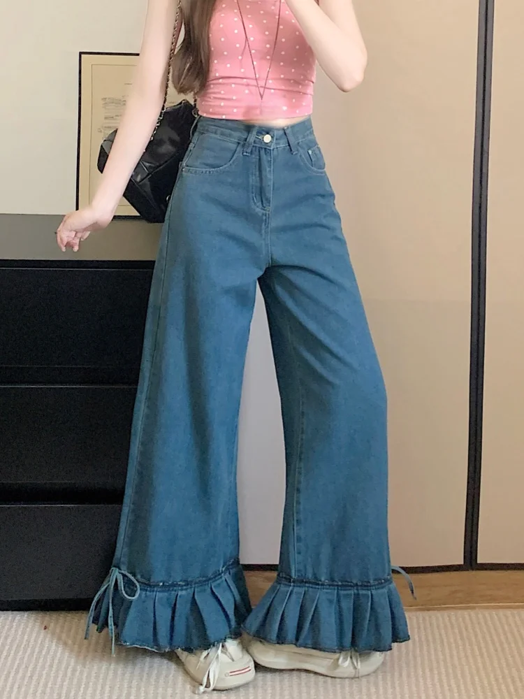 2026 Ropa Y2K New Fashion Ruffle Design Blue Baggy Women's Summer Jeans Pants For Woman Clothing Straight Casual Denim Trousers
2026 Ropa Y2K New Fashion Ruffle Design Blue Baggy Women's Summer Jeans Pants For Woman Clothing Straight Casual Denim Trousers