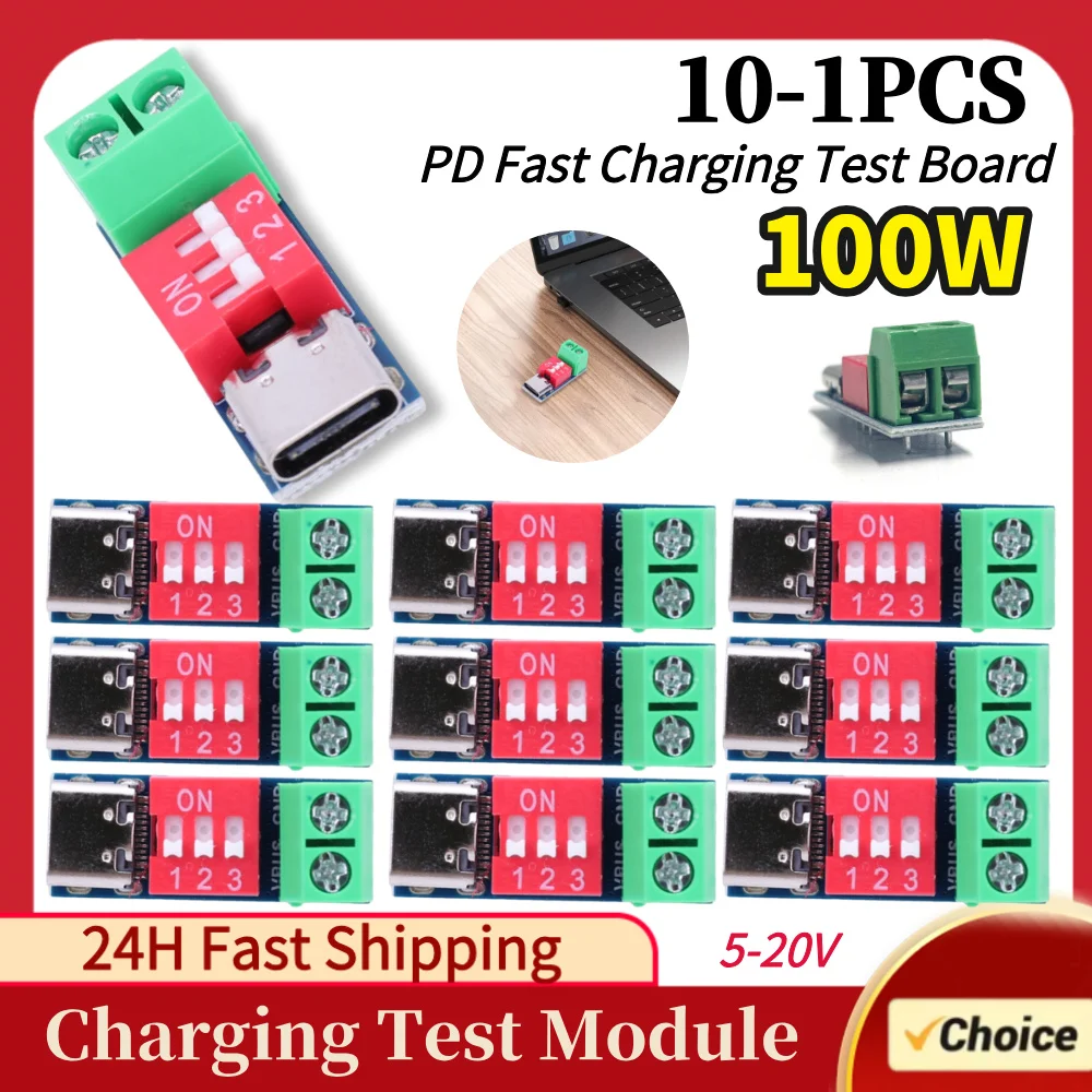 PD Trigger Board Module 5-20V Adjustable Charging Test Module High Speed USB Type-C Voltage Connetor Power Supply Accessories
PD Trigger Board Module 5-20V Adjustable Charging Test Module High Speed USB Type-C Voltage Connetor Power Supply Accessories