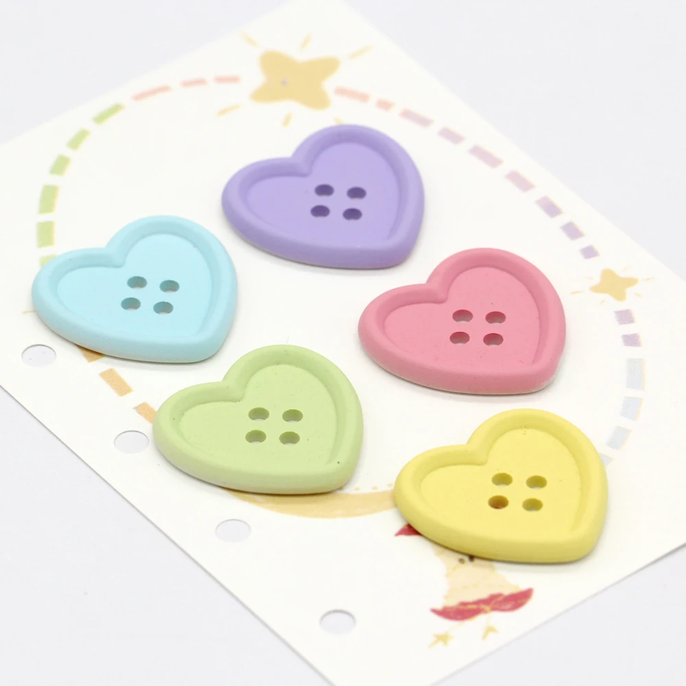 HENGC 10Pcs 24mm Colorful Heart Shape Plastic Buttons for Clothing Women Coat Suit Sweaters DIY Crafts Handmade Accessories
HENGC 10Pcs 24mm Colorful Heart Shape Plastic Buttons for Clothing Women Coat Suit Sweaters DIY Crafts Handmade Accessories