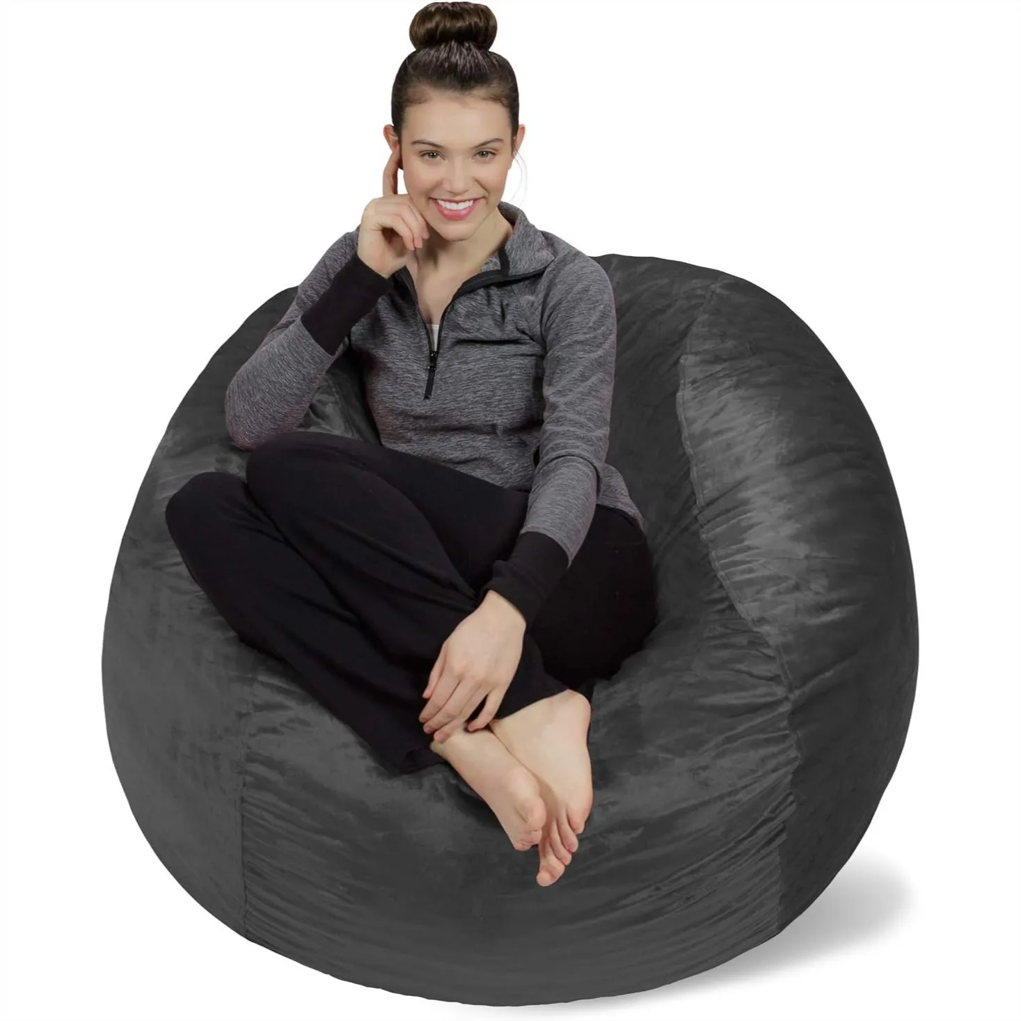 Sofa Sack Bean Bag Chair Cover Only - 4 ft Microfiber Replacement, Machine Washable, Charcoal
Sofa Sack Bean Bag Chair Cover Only - 4 ft Microfiber Replacement, Machine Washable, Charcoal