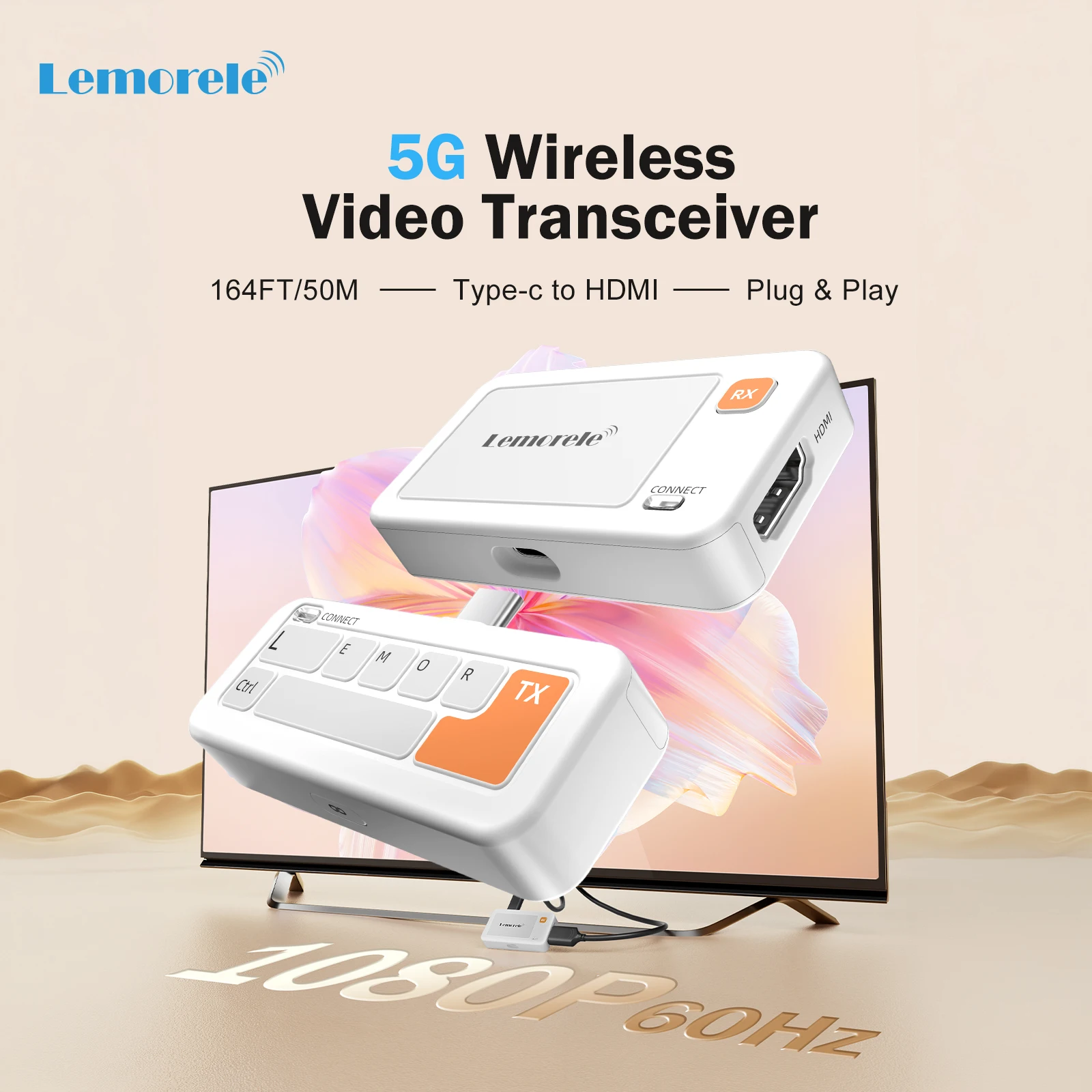 Lemorele Type-C to HDMI Wireless Transmitter and Receiver 1080P Video Transceiver 50m Wireless Extender Kit For Office/Teaching
Lemorele Type-C to HDMI Wireless Transmitter and Receiver 1080P Video Transceiver 50m Wireless Extender Kit For Office/Teaching