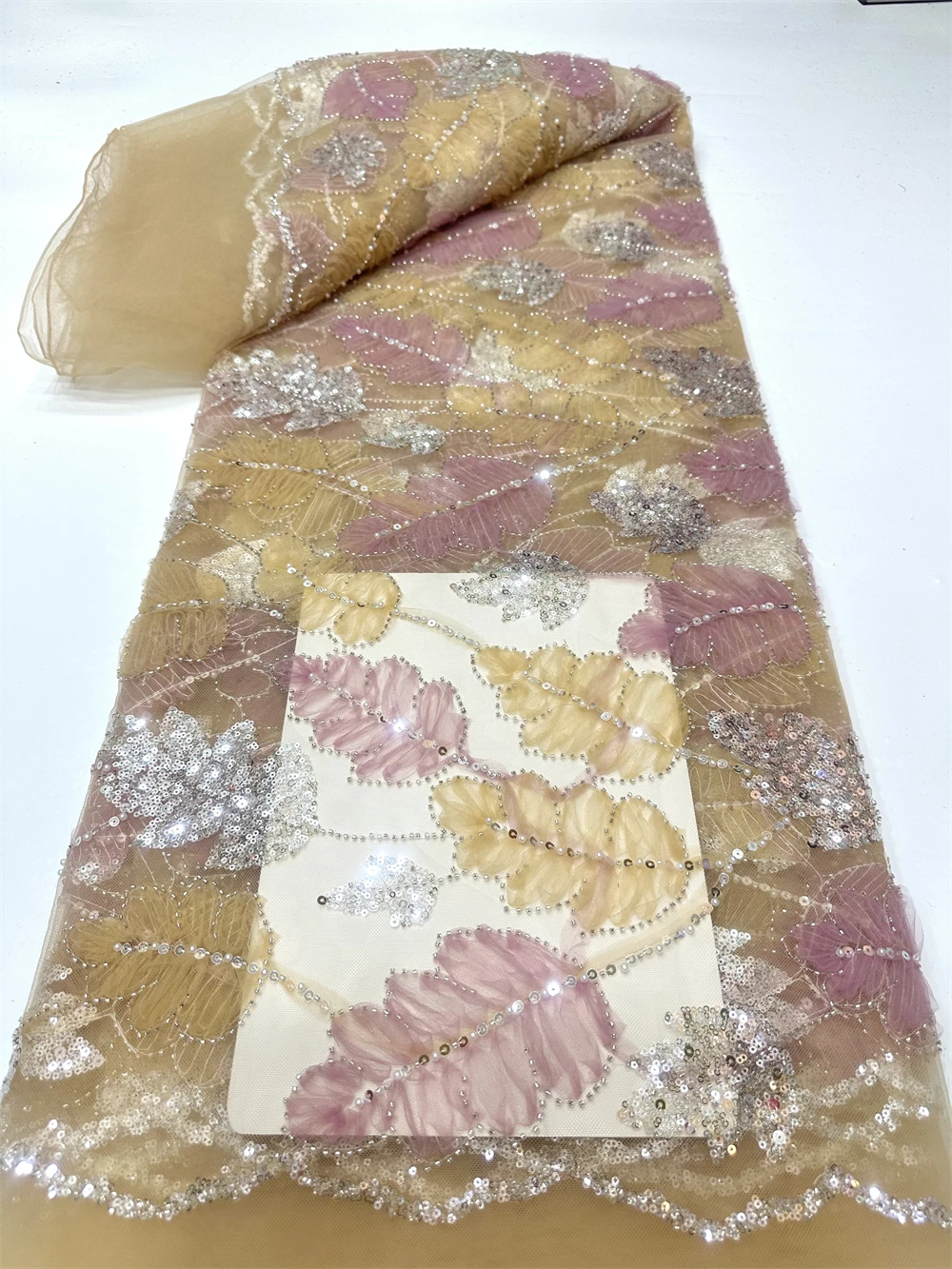 5Yards Nigerian Groom African Sequins Beaded Lace Fabric High Quality French Tulle Embroidery for Bridal Wedding
5Yards Nigerian Groom African Sequins Beaded Lace Fabric High Quality French Tulle Embroidery for Bridal Wedding