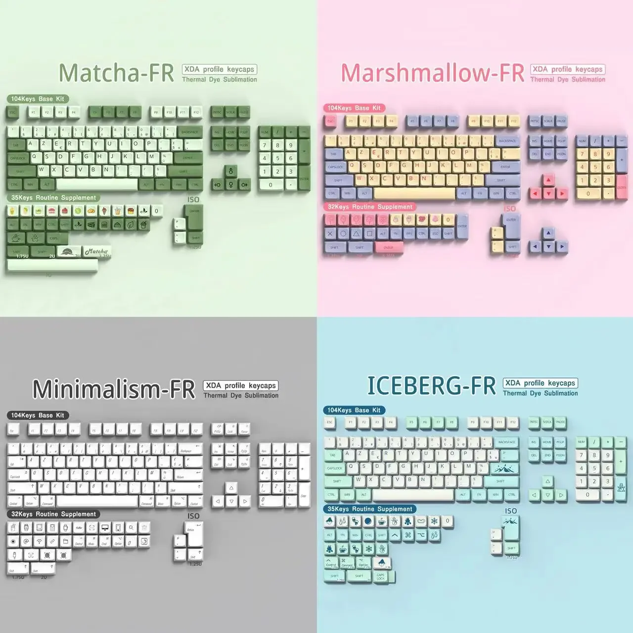 Колпачки для клавиш FR PBT XDA для игровой механической клавиатуры Cherry MX Switch GMK67 Dye Sub French Key Caps ISO Azerty Layout
Колпачки для клавиш FR PBT XDA для игровой механической клавиатуры Cherry MX Switch GMK67 Dye Sub French Key Caps ISO Azerty Layout