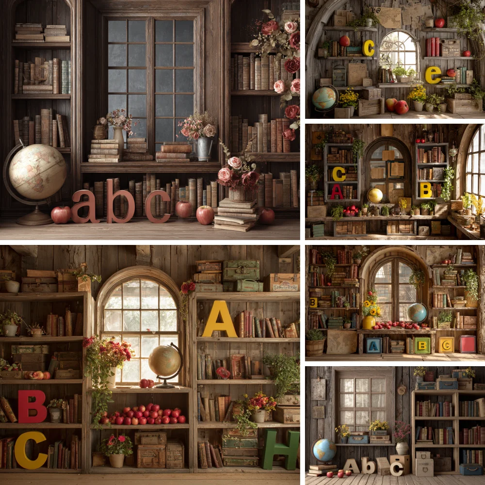 School Library Photography Backdrop Back to School Bookshelf Windows Rustic Wooden Kids Birthday Party Photo Background Banner
School Library Photography Backdrop Back to School Bookshelf Windows Rustic Wooden Kids Birthday Party Photo Background Banner