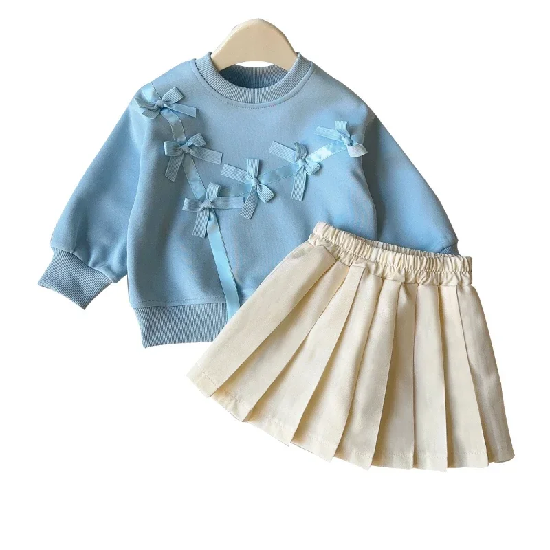 New Bow Tie Long Sleeve Hoodie + Pleated Skirt Two-piece Set Girls Clothes Girls Round Neck Suit Spring and Autumn
New Bow Tie Long Sleeve Hoodie + Pleated Skirt Two-piece Set Girls Clothes Girls Round Neck Suit Spring and Autumn