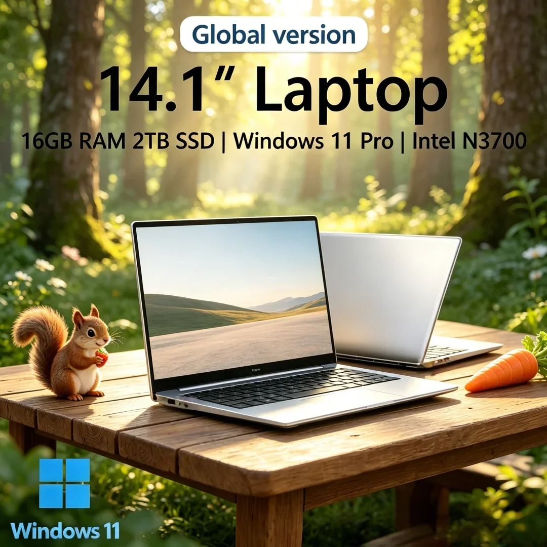 2026 Zephyrine Nimble 14.1'' Ultrathin Laptop 16GB RAM 2TB SSD Intel N3700 1080P Screen Windows 11 Pro Pedagogical Diversional
2026 Zephyrine Nimble 14.1'' Ultrathin Laptop 16GB RAM 2TB SSD Intel N3700 1080P Screen Windows 11 Pro Pedagogical Diversional
