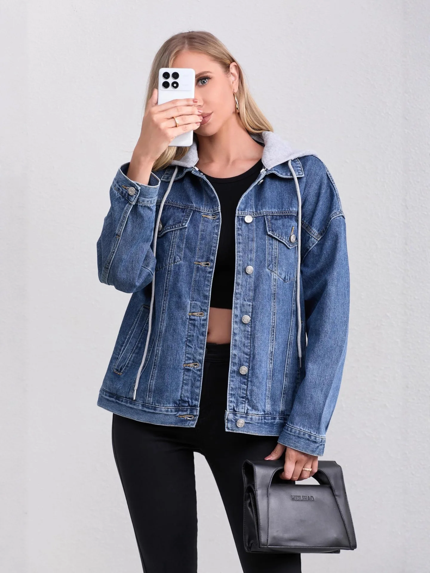 Women's Hooded Cowboy Jacket Loose Fit Versatile Fashion Spring Autumn New Arrival
Women's Hooded Cowboy Jacket Loose Fit Versatile Fashion Spring Autumn New Arrival