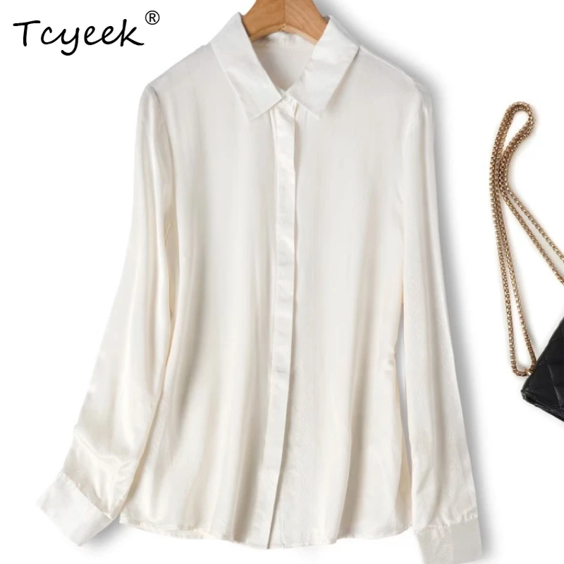 Tcyeek 93% Mulberry Silk 7% Spandex Spring Summer Elegant White Square Neck Loose Long Sleeve Women's Shirts Женская Одежда
Tcyeek 93% Mulberry Silk 7% Spandex Spring Summer Elegant White Square Neck Loose Long Sleeve Women's Shirts Женская Одежда