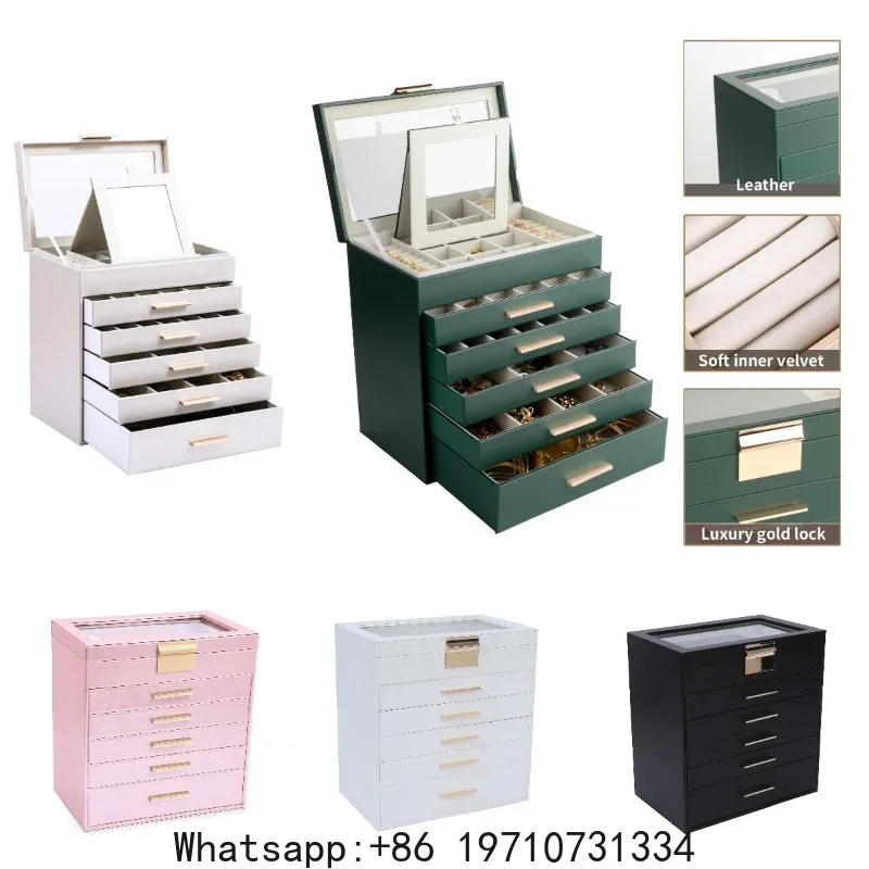 Large Jewelry Box Showcase Bracelets Storage Boxes Ring Holder Jewellery Display Glasses Organizer Leather Jewelry Case Bedroom
Large Jewelry Box Showcase Bracelets Storage Boxes Ring Holder Jewellery Display Glasses Organizer Leather Jewelry Case Bedroom