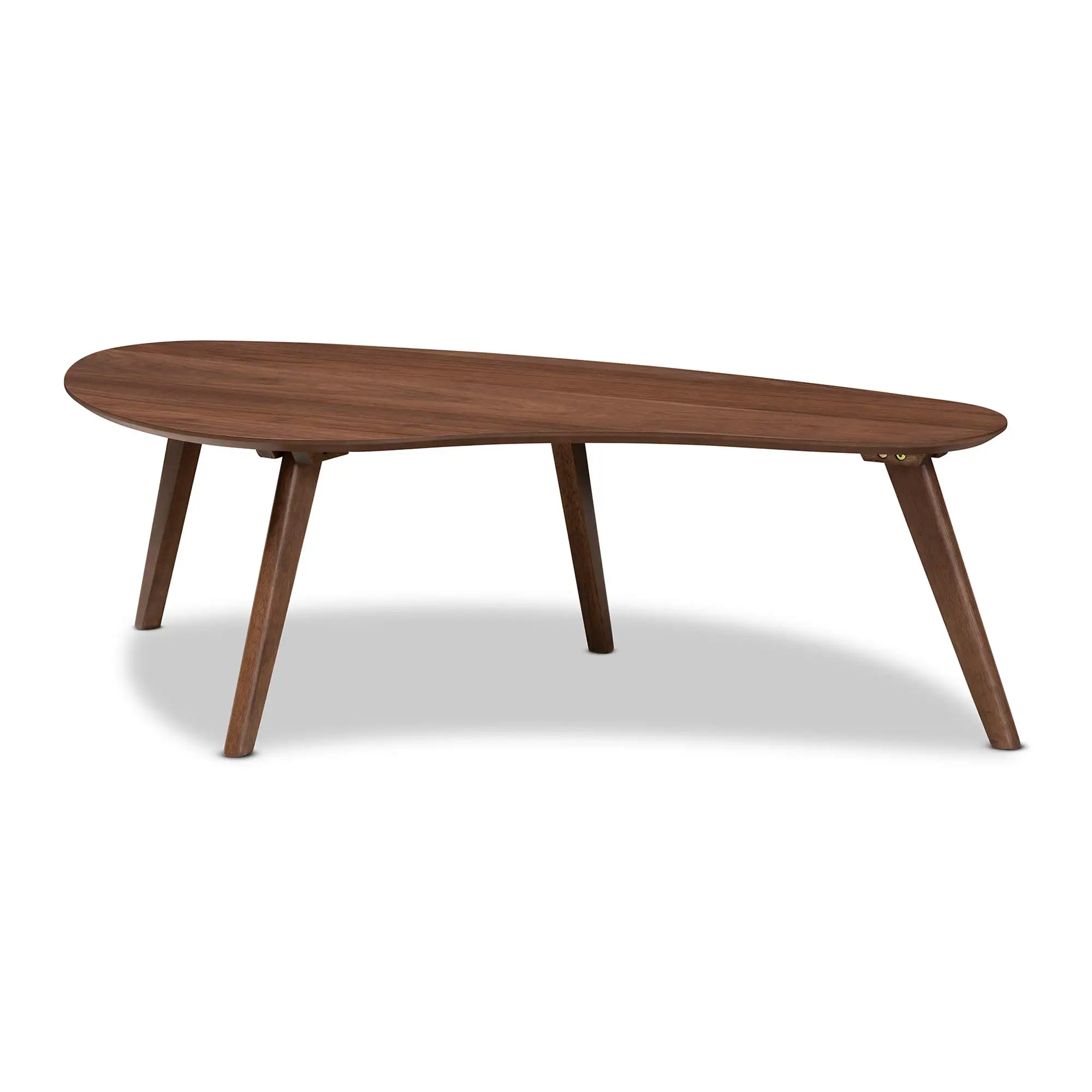Mid-Century Modern Walnut Coffee Table Solid Rubber Wood Angled Legs
Mid-Century Modern Walnut Coffee Table Solid Rubber Wood Angled Legs