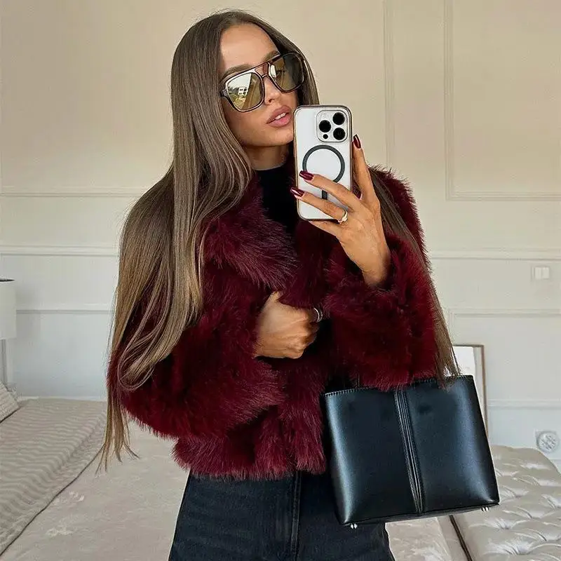 Fashionable Elegant Short Fur Coat Women's Outerwear Collar Stand up Fake Fur Trimmed Leather Jacket Cross-Border
Fashionable Elegant Short Fur Coat Women's Outerwear Collar Stand up Fake Fur Trimmed Leather Jacket Cross-Border