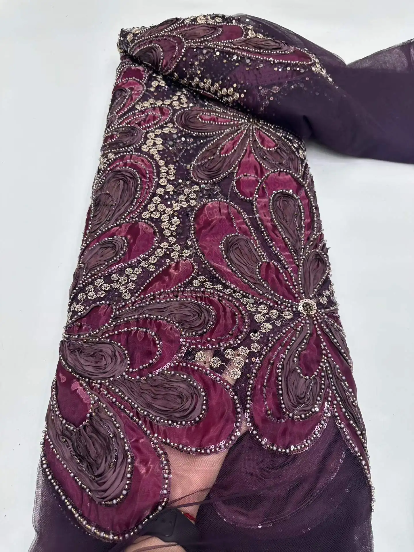 2026 Africa Groom Beaded Lace Fabric 5 Yards High Quality French Sequins Lace Fabric for Bridal Wedding Evening Dress Sewing
2026 Africa Groom Beaded Lace Fabric 5 Yards High Quality French Sequins Lace Fabric for Bridal Wedding Evening Dress Sewing