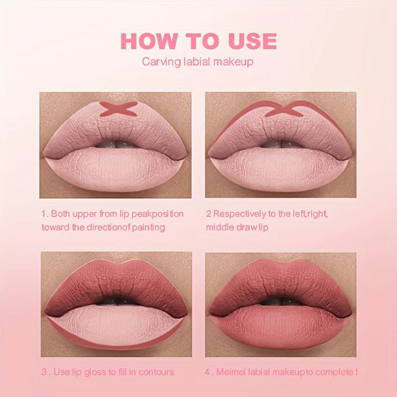 12 Colors/box Matte Lip Liner Pencil Set Waterproof Long Lasting Nude Red Lip Contour Pencil Sexy Rose Pink Lipstick Tint Makeup