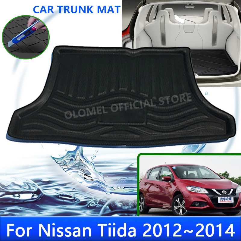 Автомобильный коврик для Nissan Pulsar Tiida C12 2012 2013 2014, задний багажник, лоток для груза, водонепроницаемый коврик, напольный ковер, аксессуары, наклейка
Автомобильный коврик для Nissan Pulsar Tiida C12 2012 2013 2014, задний багажник, лоток для груза, водонепроницаемый коврик, напольный ковер, аксессуары, наклейка