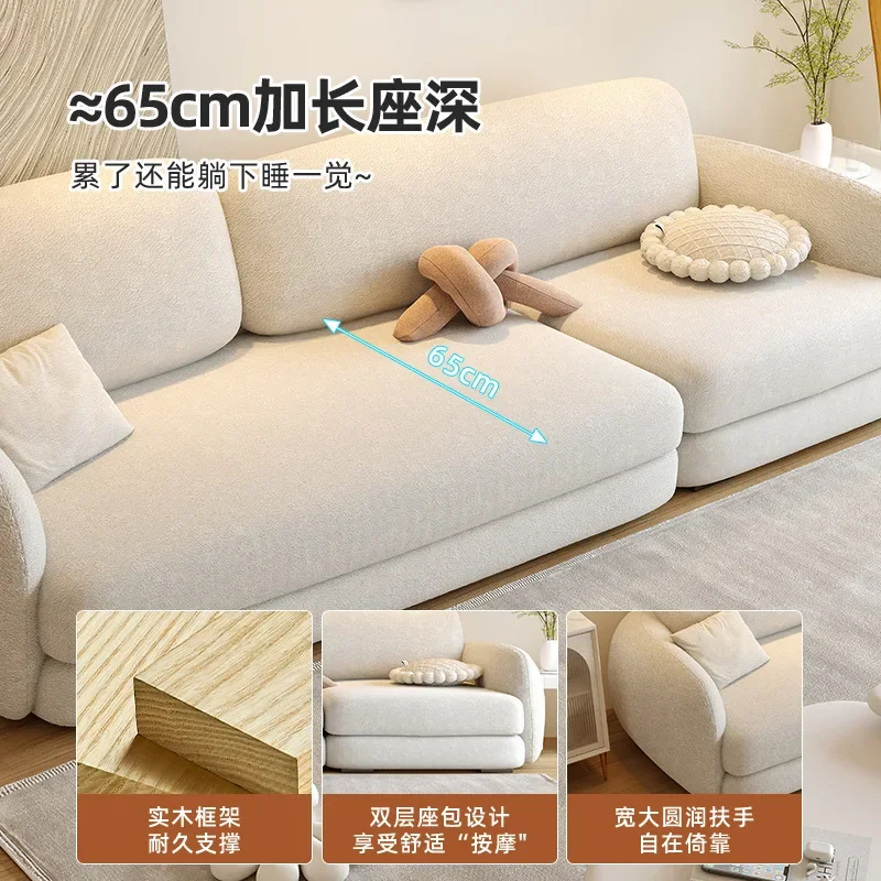 Nordic cream style fabric bread sofa small apartment living room straight row three simple lamb wool technology cloth
Nordic cream style fabric bread sofa small apartment living room straight row three simple lamb wool technology cloth