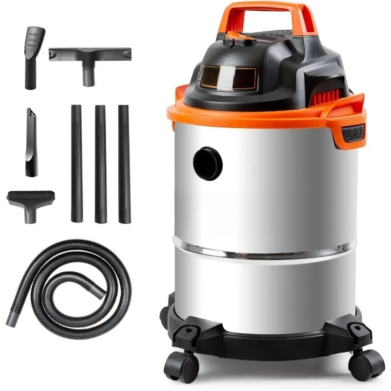 4-Gallon Stainless Steel Wet/Dry Vacuum with 3 HP Motor, 10 Accessories for Home and Garage Cleaning
4-Gallon Stainless Steel Wet/Dry Vacuum with 3 HP Motor, 10 Accessories for Home and Garage Cleaning