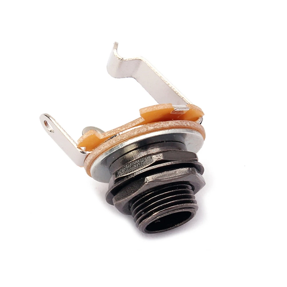 10 pcs Black Jack Yellow Film Guitar Plate Output Endpin Socket Connector Input Durable 1/4 Inch Electric Guitars Bass
10 pcs Black Jack Yellow Film Guitar Plate Output Endpin Socket Connector Input Durable 1/4 Inch Electric Guitars Bass