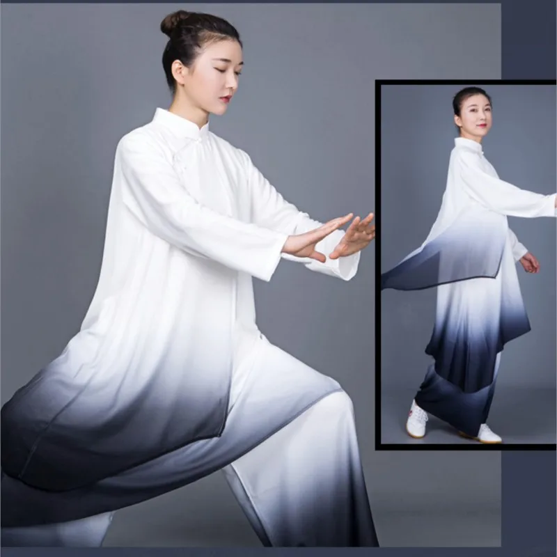 Chinese Martial Arts Performance Tai Uniform Gong fu Wushu Suit Taiji Clothing Women's Fashion Gradient Color Mid-Length
Chinese Martial Arts Performance Tai Uniform Gong fu Wushu Suit Taiji Clothing Women's Fashion Gradient Color Mid-Length