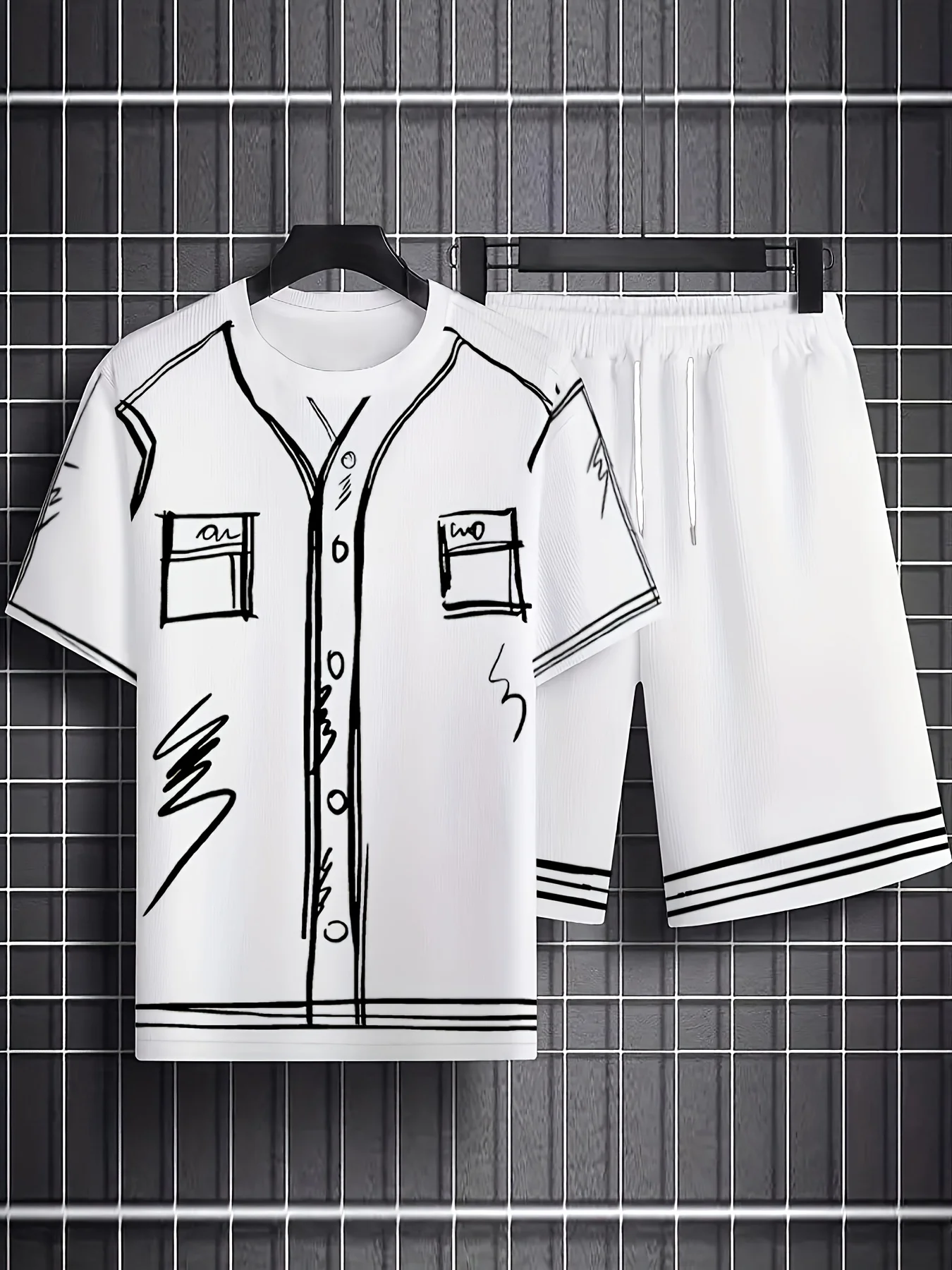 In The Summer Of 2025, Fashionable Men's Wear With Round Collars And Short Sleeves, Featuring Brand-new Graffiti Prints.
In The Summer Of 2025, Fashionable Men's Wear With Round Collars And Short Sleeves, Featuring Brand-new Graffiti Prints.