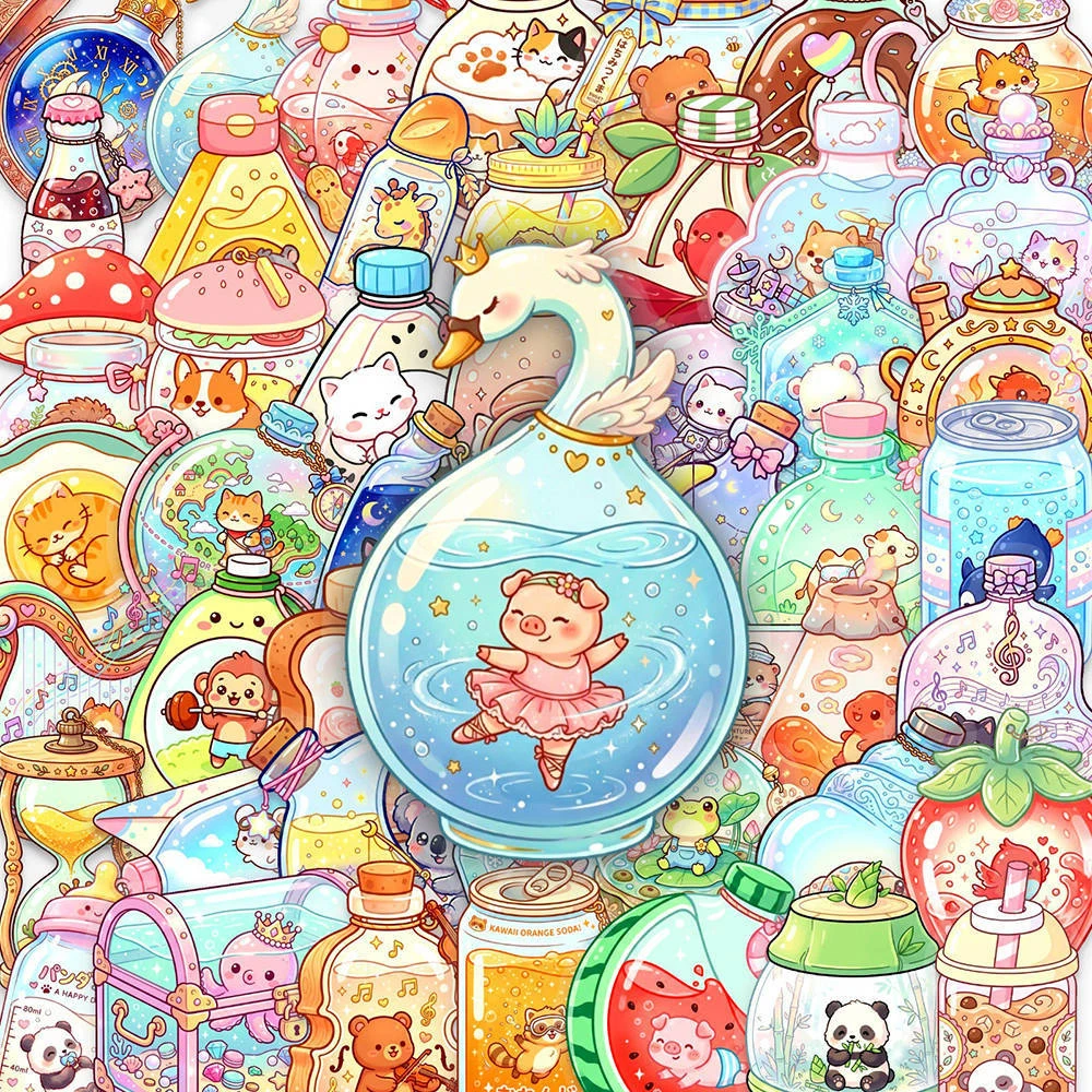 10/30/50pcs Transparent Cartoon Bottle World Animal Stickers Cute Ins Style Aesthetic Sticker Suitcase Phone Notebook Decals Toy
10/30/50pcs Transparent Cartoon Bottle World Animal Stickers Cute Ins Style Aesthetic Sticker Suitcase Phone Notebook Decals Toy