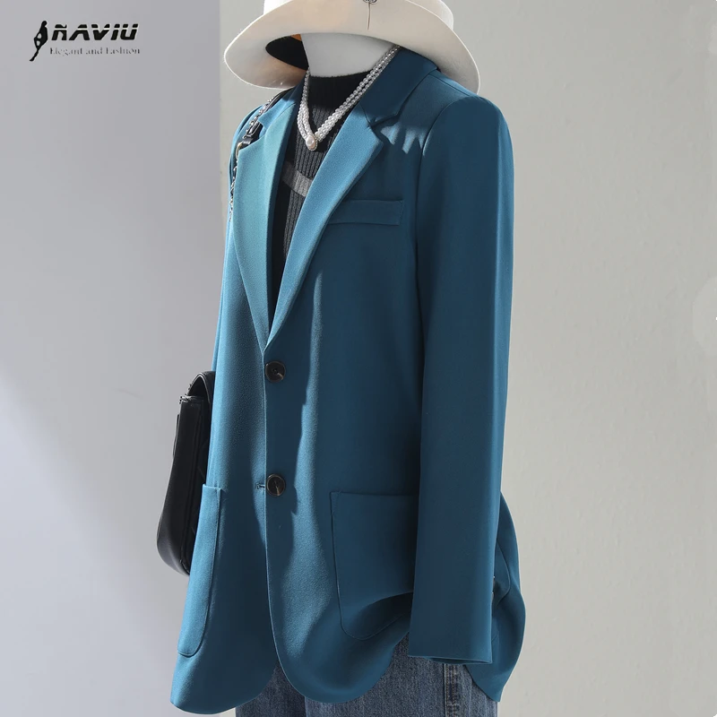 NAVIU Office Coats For Women Casual Fashion Long Sleeve Jacket Single Breasted Turn Down Collar 2026 New Spring Work Coat
NAVIU Office Coats For Women Casual Fashion Long Sleeve Jacket Single Breasted Turn Down Collar 2026 New Spring Work Coat