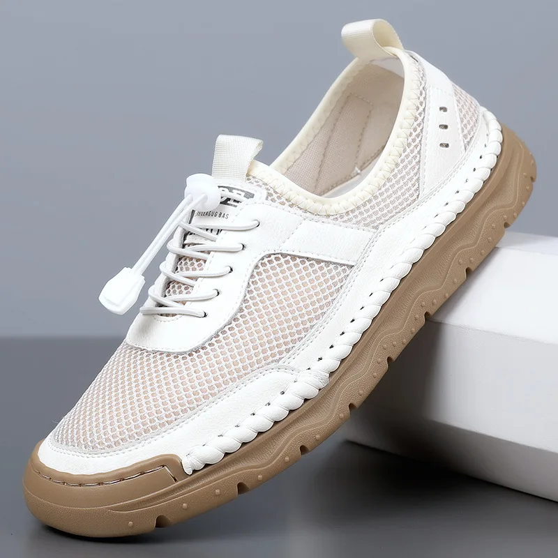 All Match Breathable Comfortable Hollow Cutout Soft Leather Sandal Men's Flats Spring Summer 2026 Casual Shoes for Office Beach
All Match Breathable Comfortable Hollow Cutout Soft Leather Sandal Men's Flats Spring Summer 2026 Casual Shoes for Office Beach