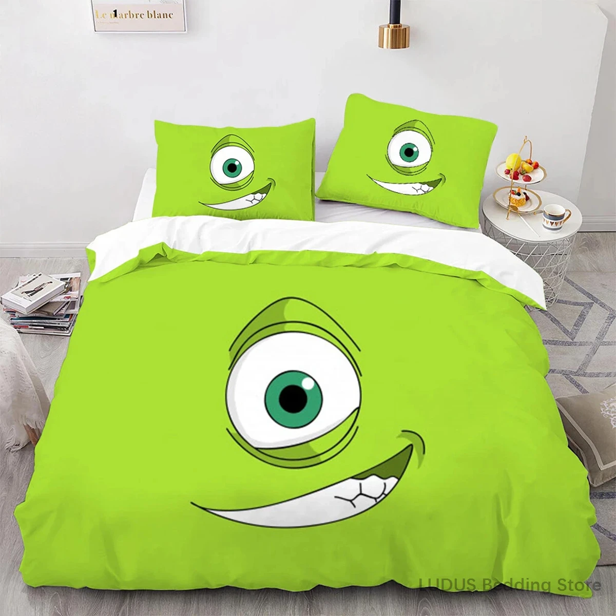 Monsters Inc Bedding Set Mike Wazowski Sulley Duvet Cover with Pillowcases Cute Cartoon Quilt Cover for Bedroom Decor
Monsters Inc Bedding Set Mike Wazowski Sulley Duvet Cover with Pillowcases Cute Cartoon Quilt Cover for Bedroom Decor