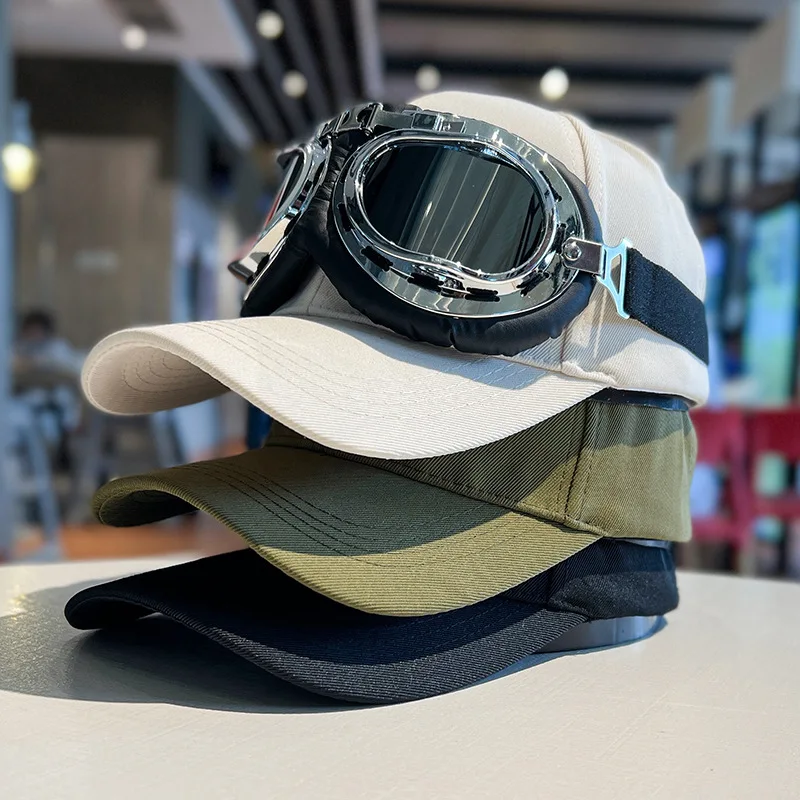 New Personalized Pilot Peaced Hats with Sunglasses Trendy Cool Street Hip Hop Baseball Caps Outdoor Travel Street Baseball Caps
New Personalized Pilot Peaced Hats with Sunglasses Trendy Cool Street Hip Hop Baseball Caps Outdoor Travel Street Baseball Caps