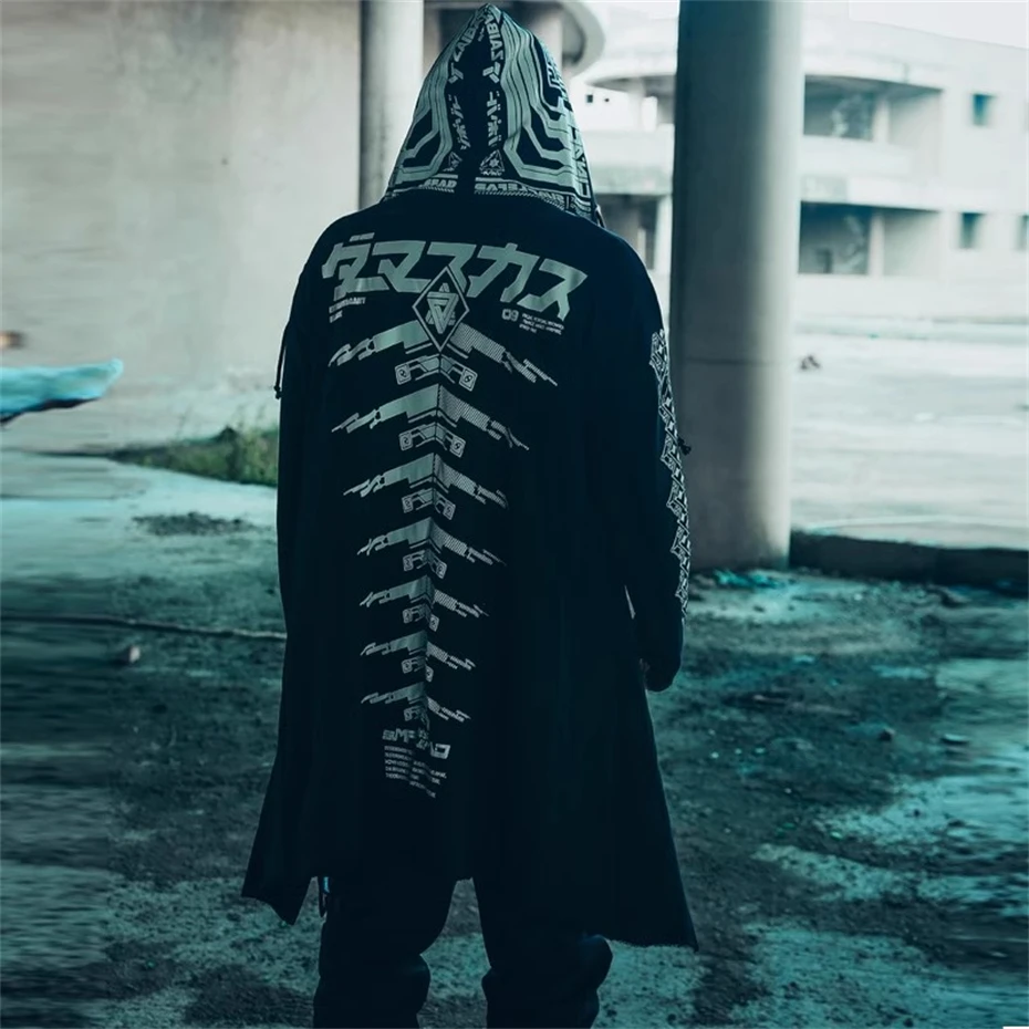 2025 Spring Punk Trench Hoodies Jacket Creative Print Tactical Functional Hoody Coat Harajuku Hip Hop Streetwear Techwear
2025 Spring Punk Trench Hoodies Jacket Creative Print Tactical Functional Hoody Coat Harajuku Hip Hop Streetwear Techwear