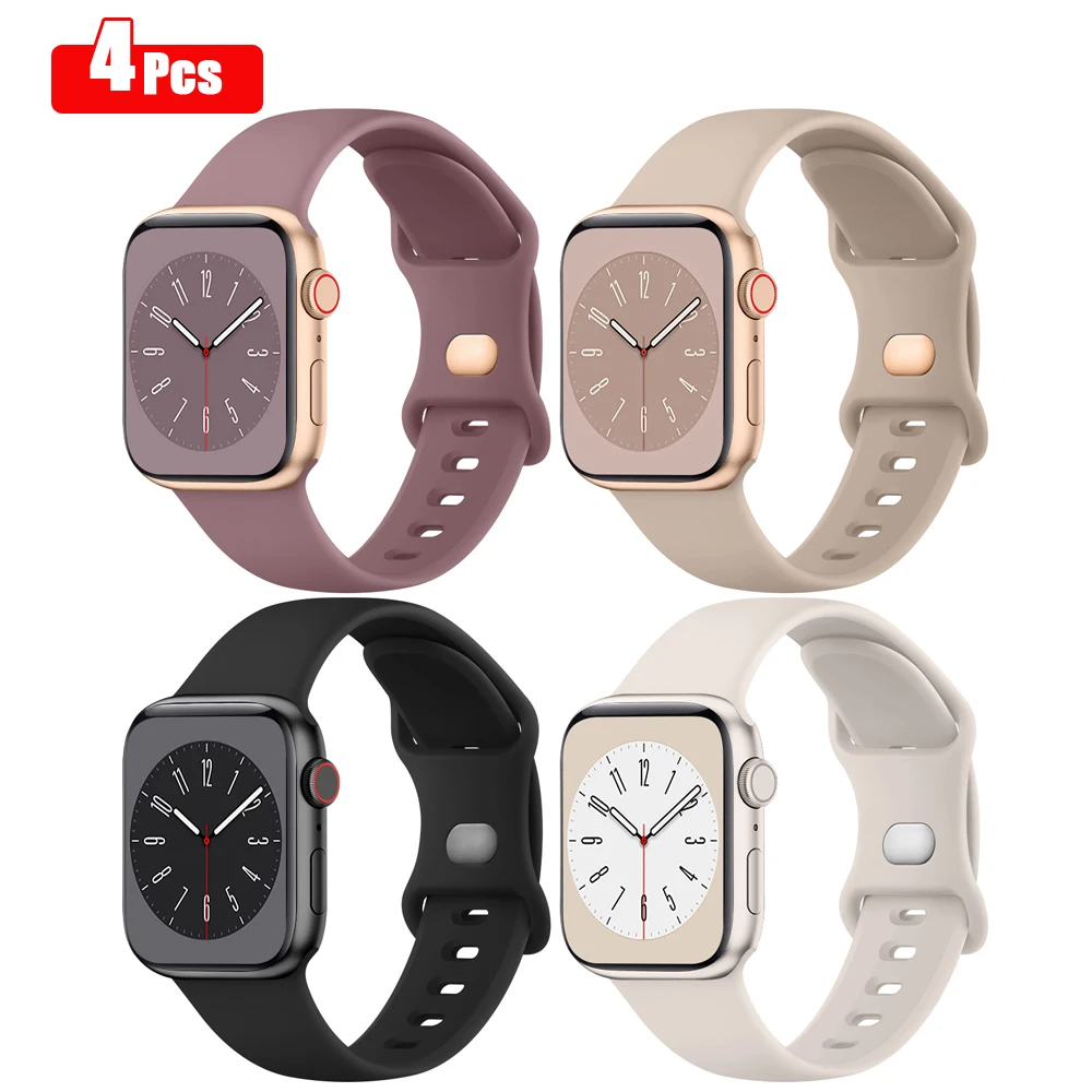 Ремешок силиконовый для Apple Watch Series Ultra SE 8 7 6 5 4 3 2 1 40 мм 38 мм 44 мм 42 мм 45 мм 41 мм 49 мм, сменный спортивный браслет, 4 упаковки
Ремешок силиконовый для Apple Watch Series Ultra SE 8 7 6 5 4 3 2 1 40 мм 38 мм 44 мм 42 мм 45 мм 41 мм 49 мм, сменный спортивный браслет, 4 упаковки